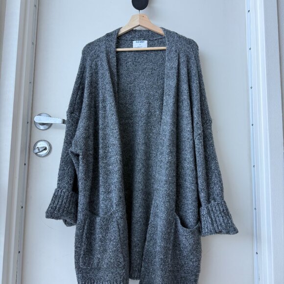Old Navy Oversized Open Front Cardigan Gray Soft Knit Sweater 2X(Fits S–L) - Picture 4 of 4